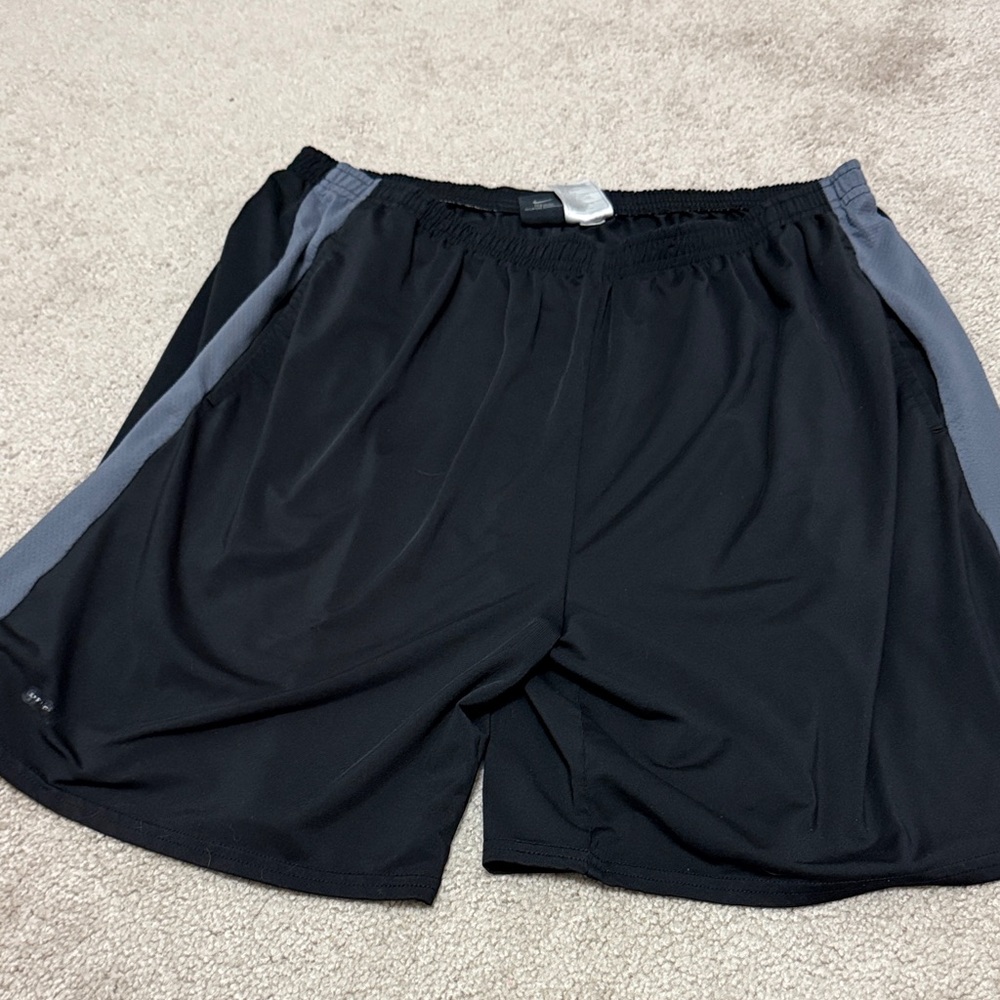 Nike Dri-Fit Black and Gray Athletic Shorts